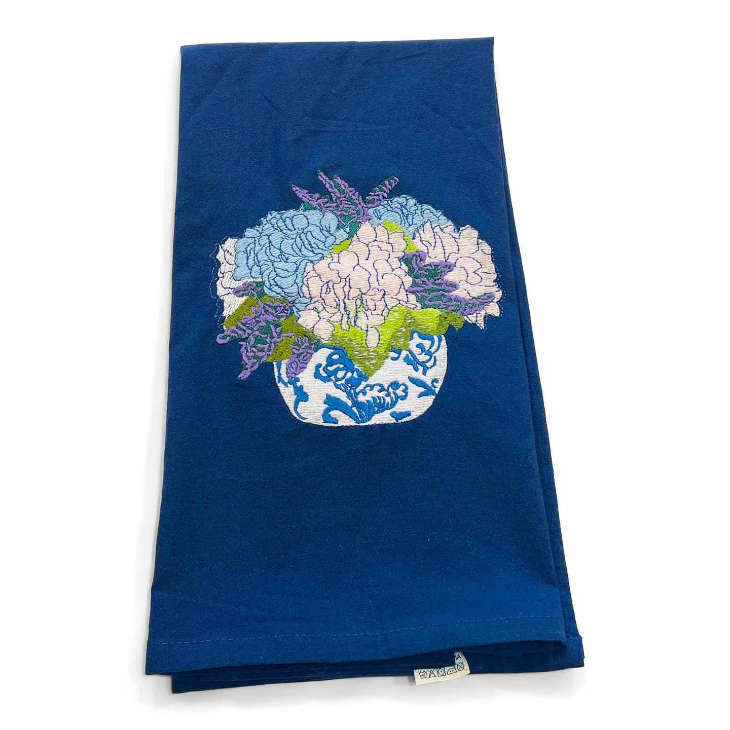 Towel - Hydrangeas in Chinoiserie Planter Hand Towel