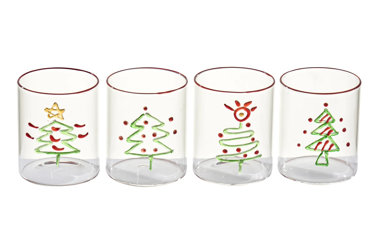 Christmas Tree Tumblers - Assorted (Set of 4)