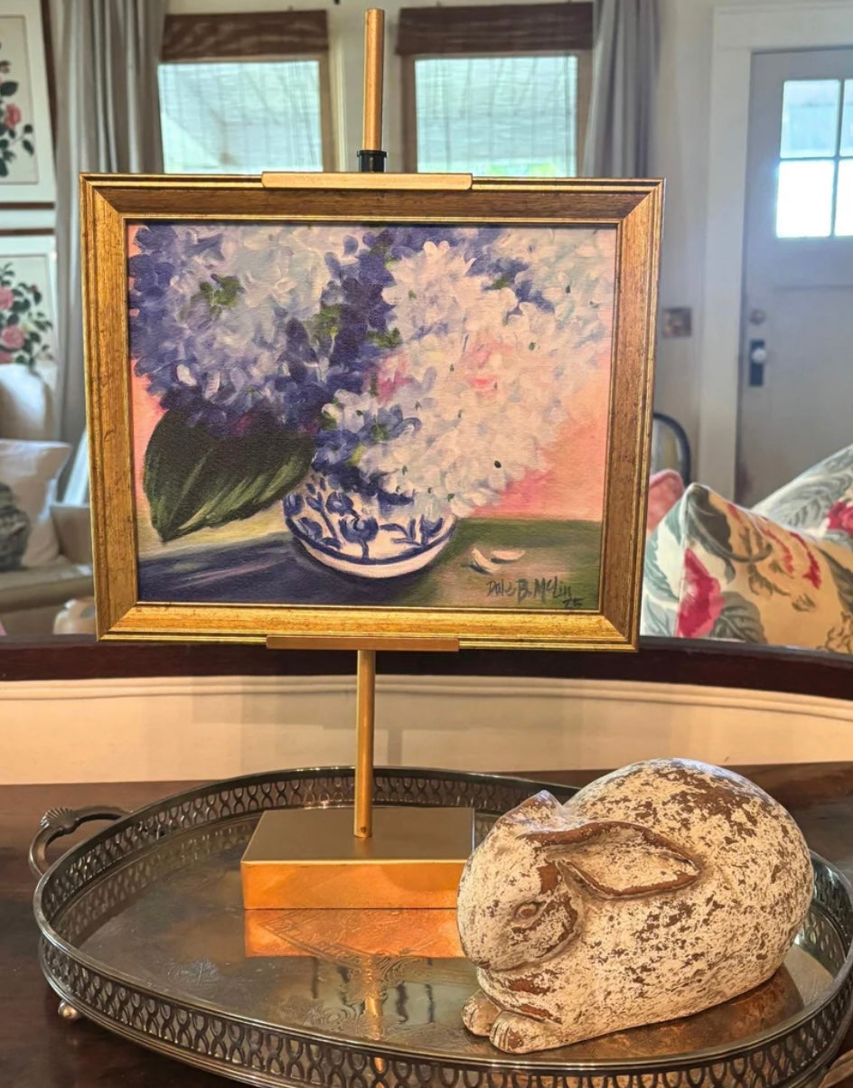 Spring Hydrangeas in Porcelain Tabletop Art