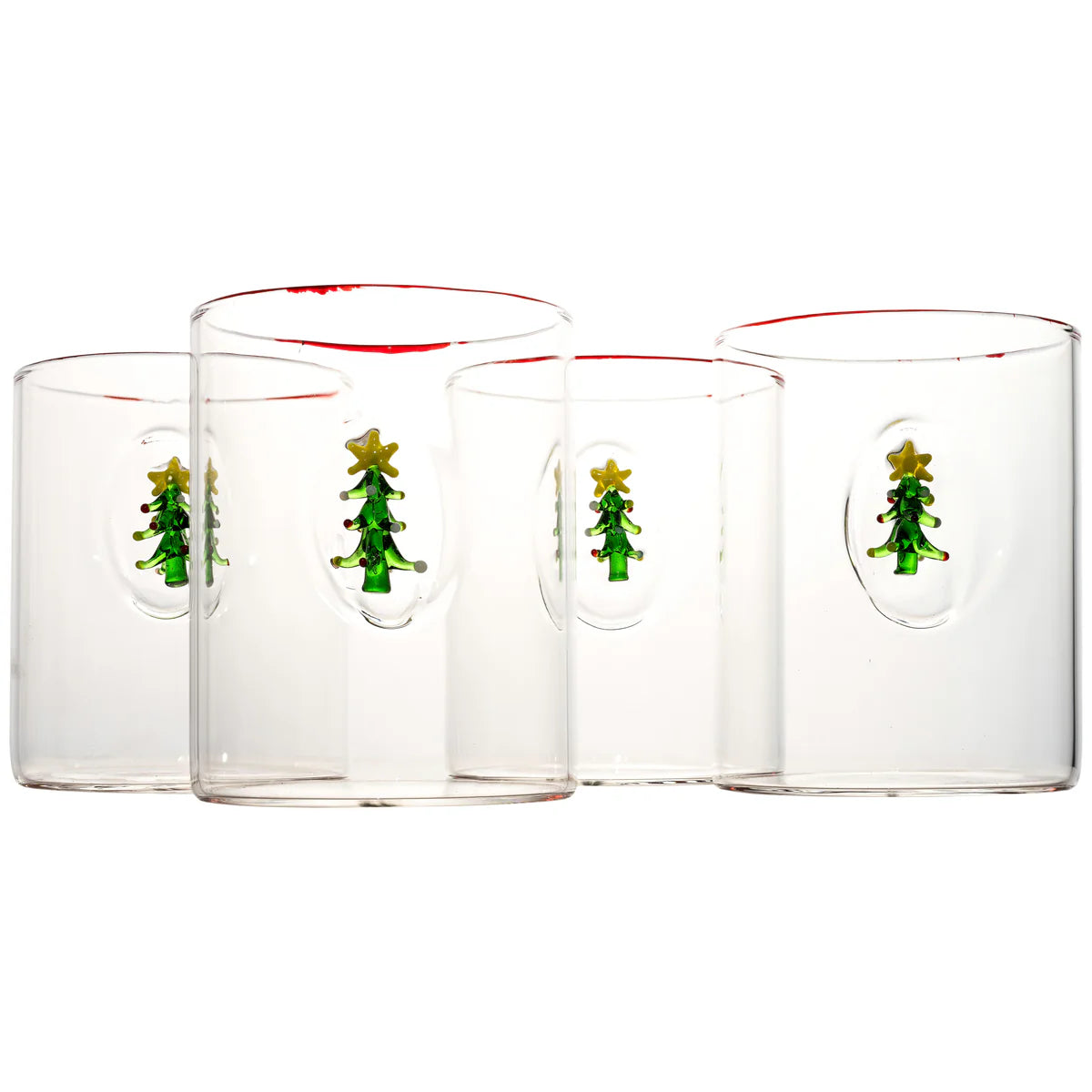 Christmas Tree Hiball Glasses (Set of 4)