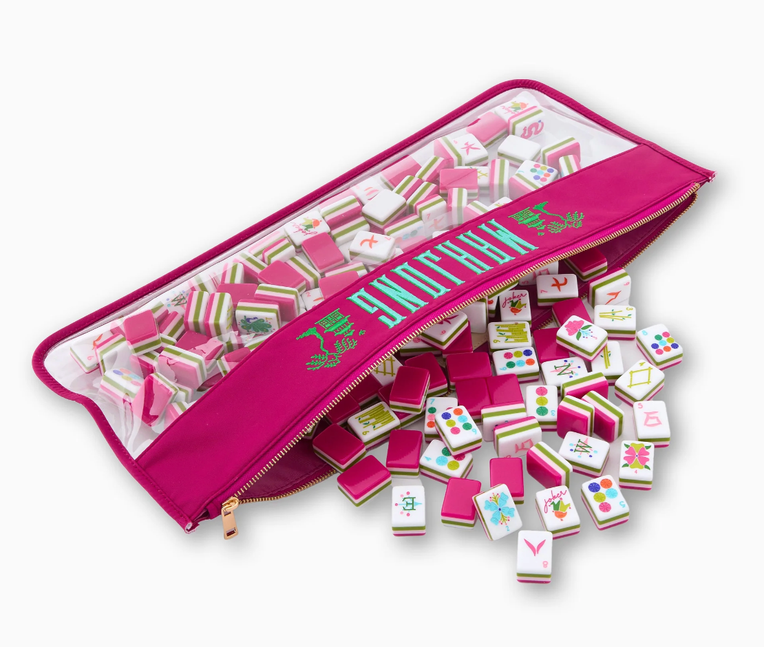 Magenta Pagoda Mahjong Bag
