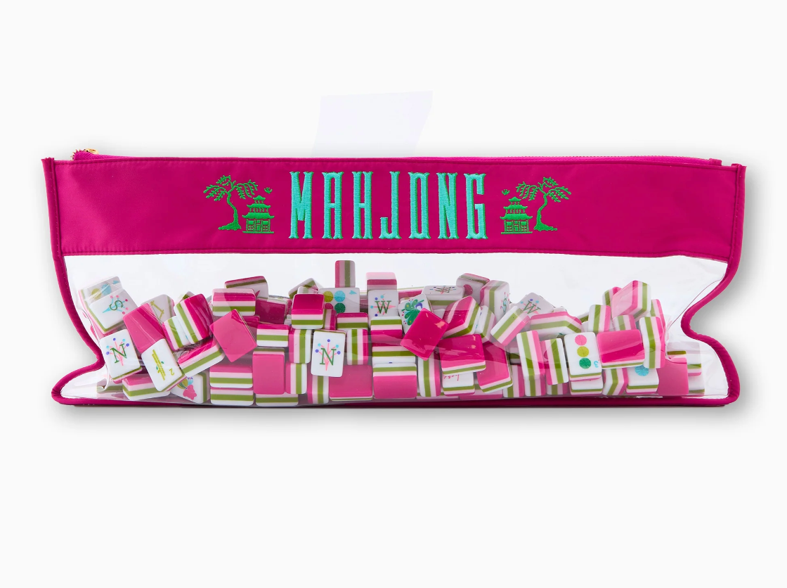 Magenta Pagoda Mahjong Bag