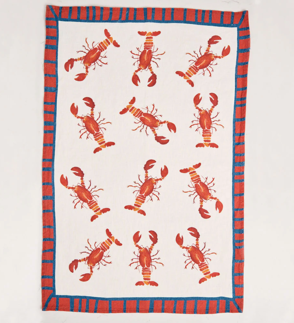 Pot of Lobsters Tea Towel