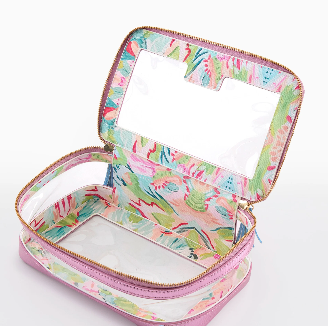 Metallic Light Pink Tile Storage Bag