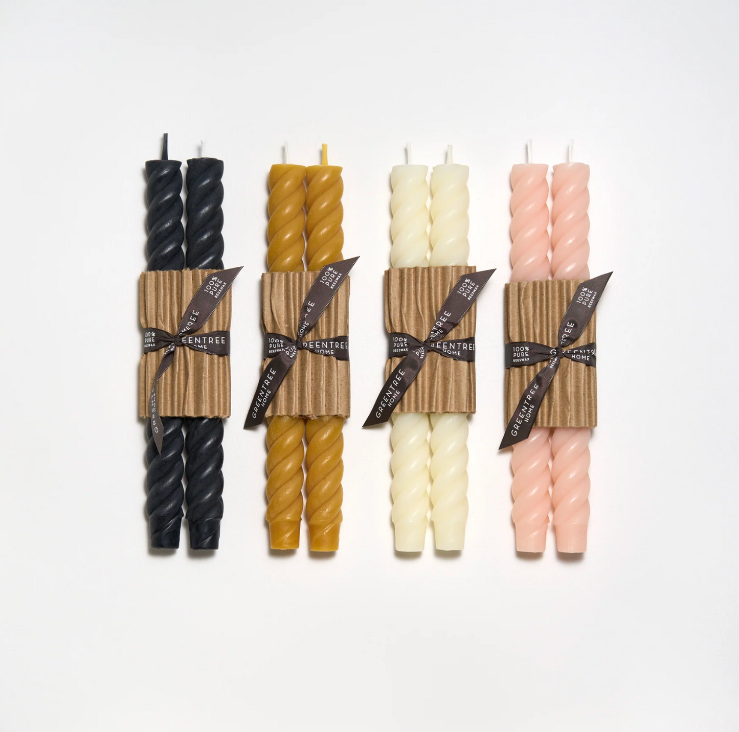 Tapered Rope Candles - Set of 2
