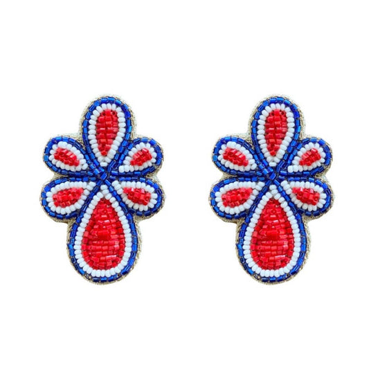 Red White and Blue Mercer Earrings