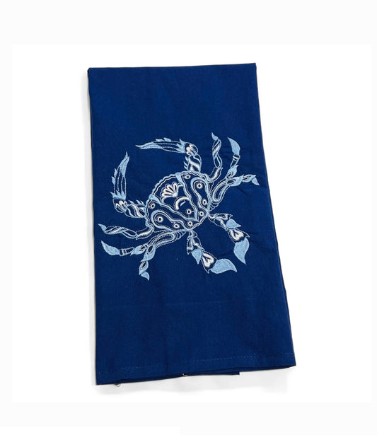 Chinoiserie Crab Hand Towel