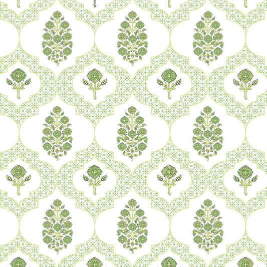 MAHJONG AND GAME TABLECLOTH ~ Indiennes Mahjong and Game Tablecloth ~ Green