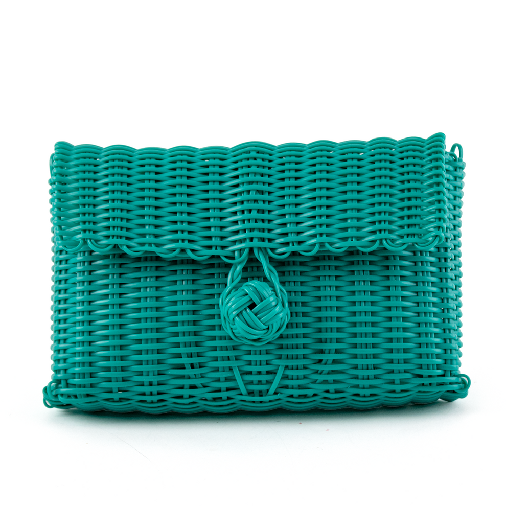 The Lilley Line Clutch | Solid Turquoise