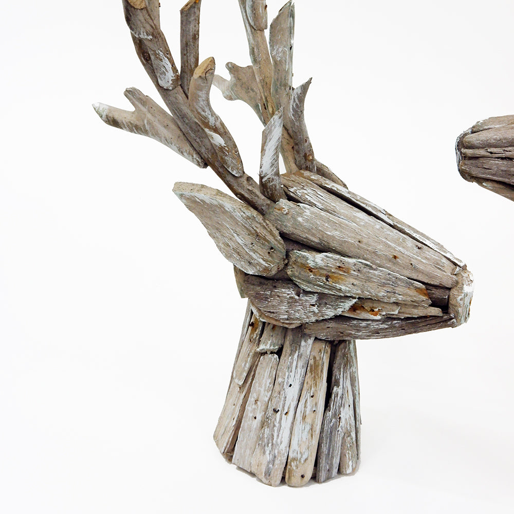 Driftwood Reindeer Head (White Washed)