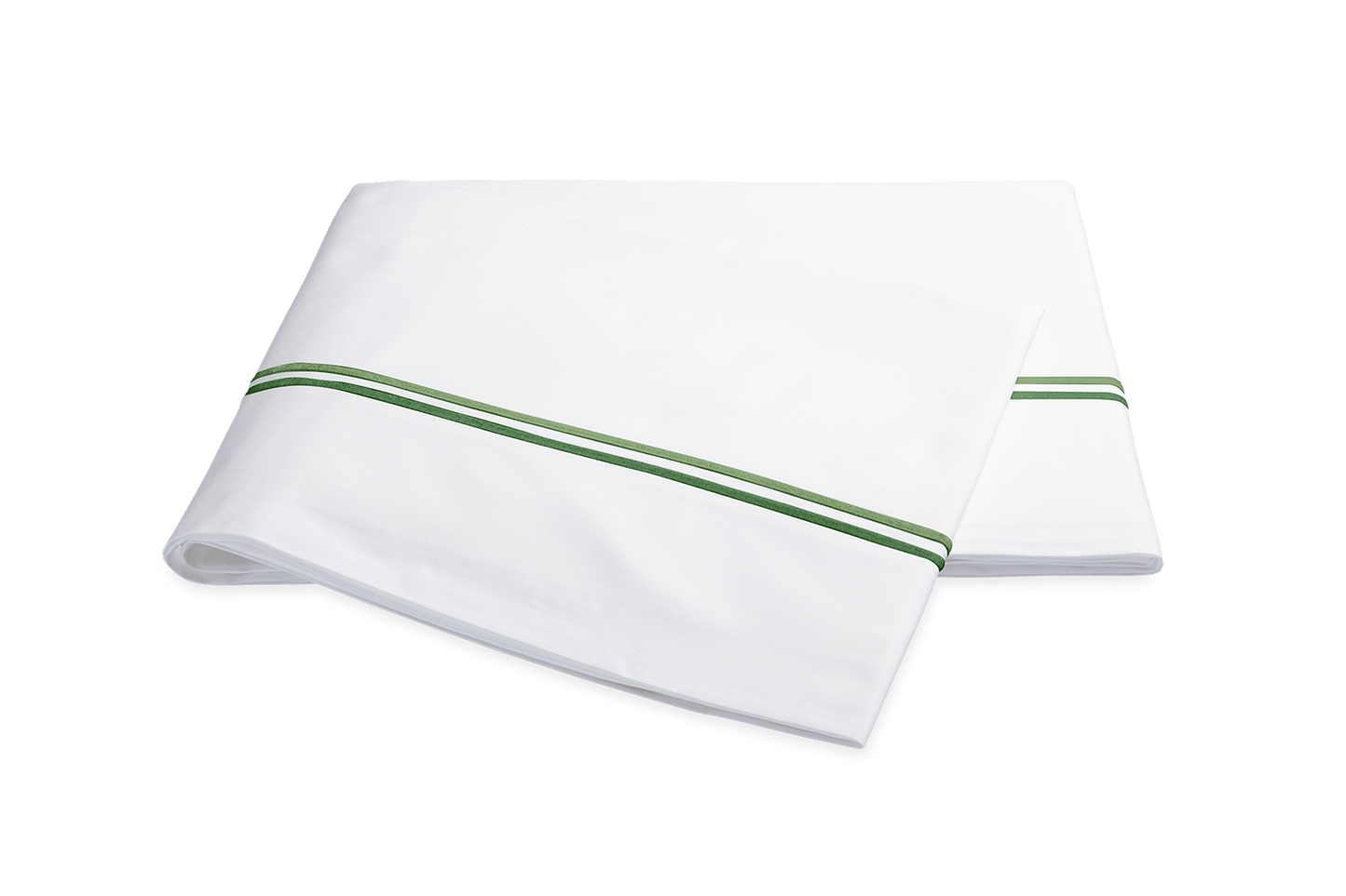 Essex King Flat Sheet with Green Stripes