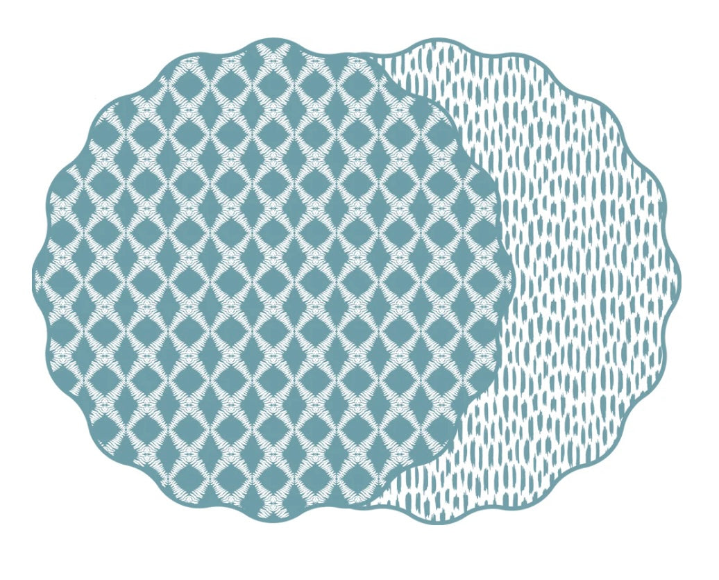 Scallop French Blue Placemat Set of 2