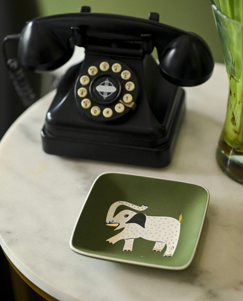 Wayland Gregory Olive Elephant Tray