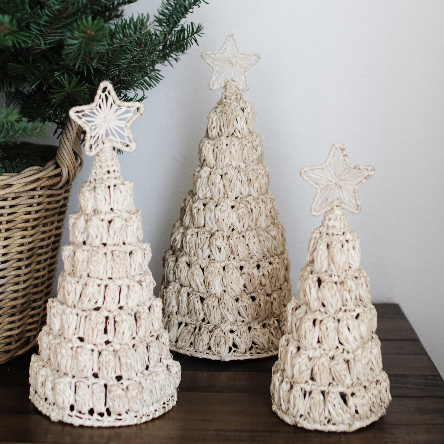 Kayla Abaca Cone Tree w/Star