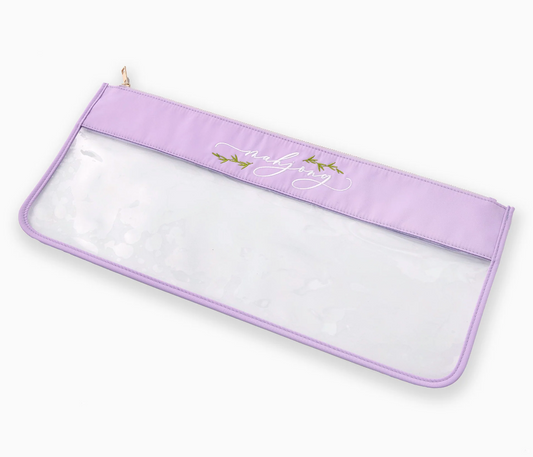 Lilac Script Majhong Bag