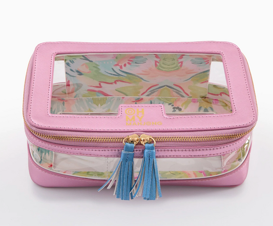 Metallic Light Pink Tile Storage Bag