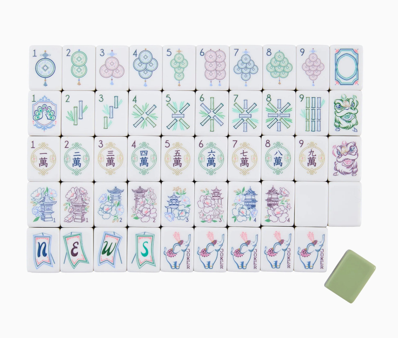 Willow Mahjong Tiles