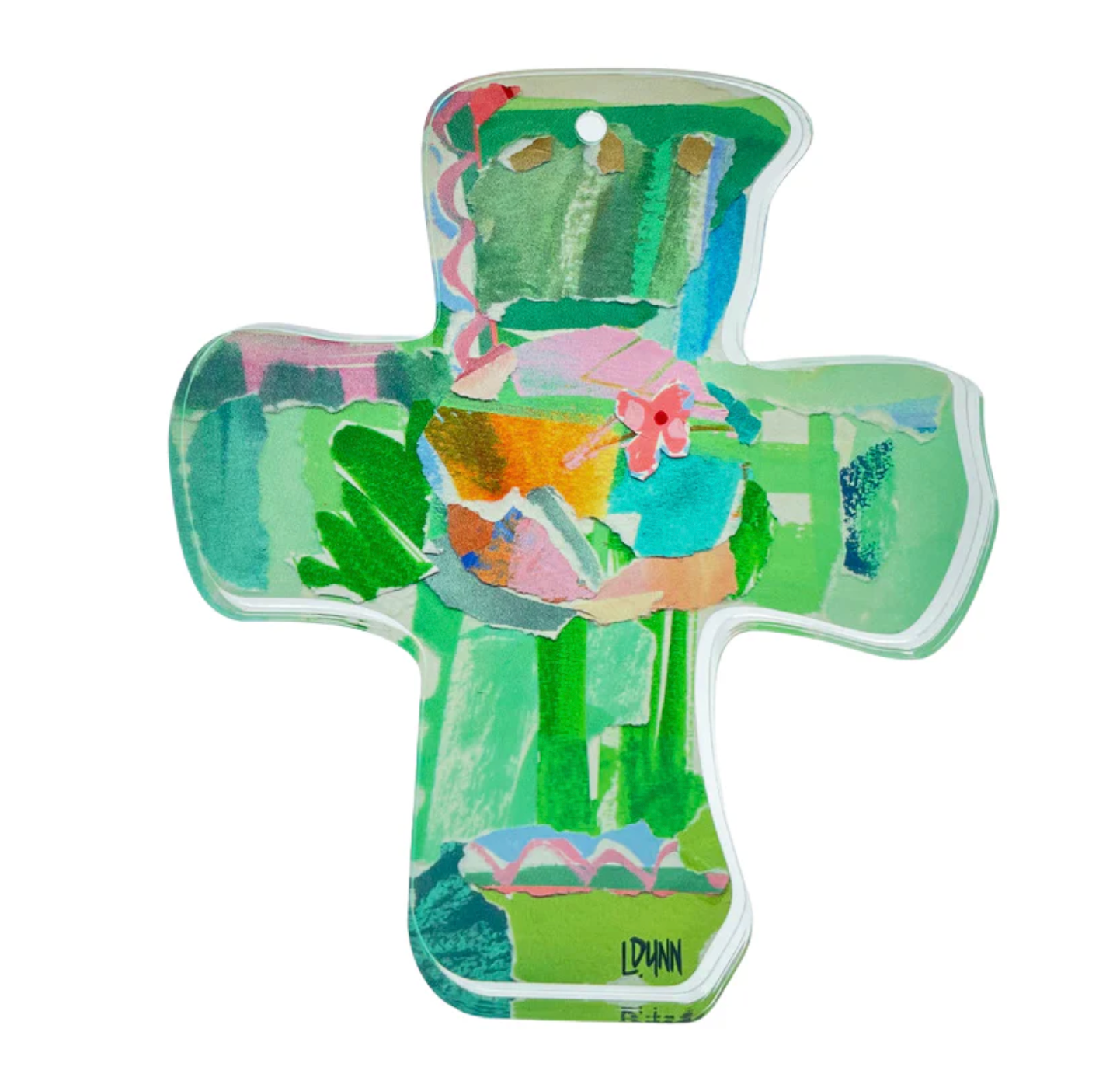 Lauren Dunn - Green Everlasting Love Acrylic Cross