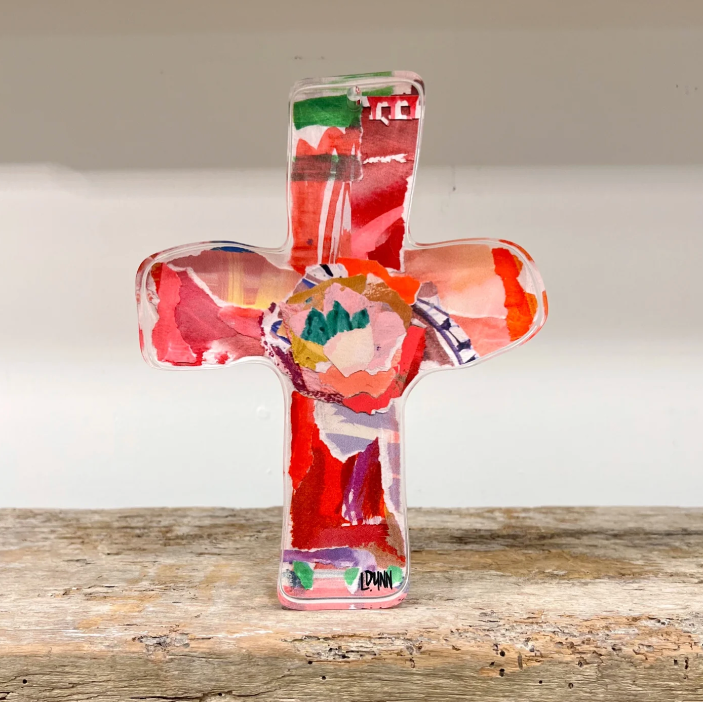 Red Everlasting Love Acrylic Cross