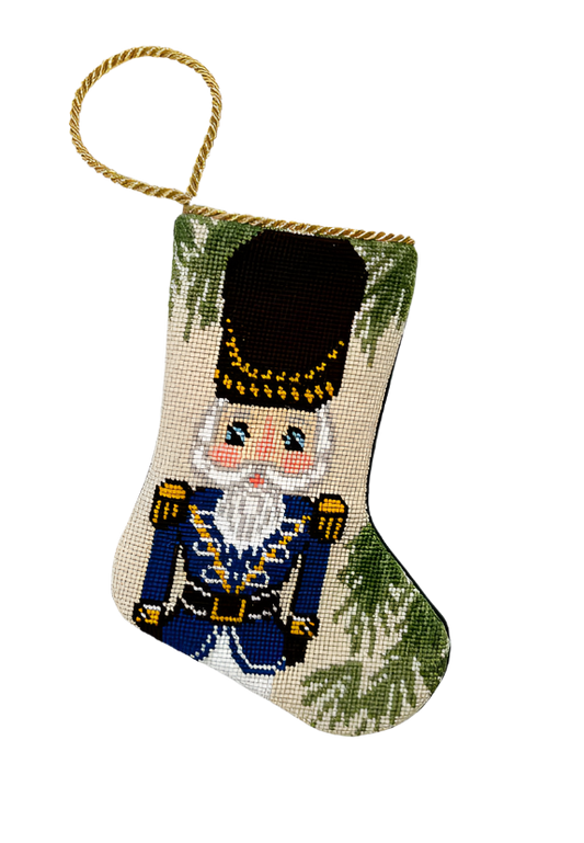 Bauble Stocking - Vietri Nutcracker in Blue