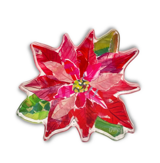 Poinsettia Acrylic Bloom Block