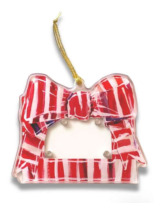 Christmas Bow Frame Ornament