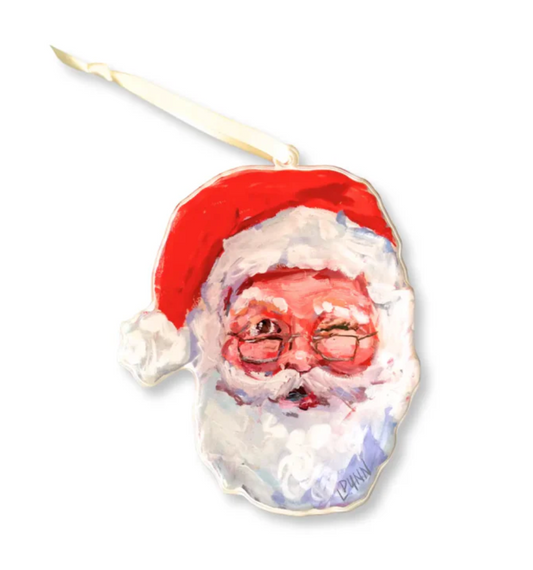 Naughty or Nice Santa Acrylic Ornament