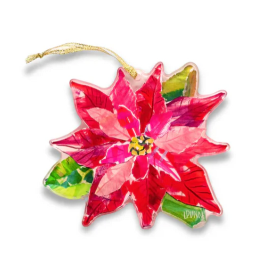 Poinsettia Acrylic Ornament