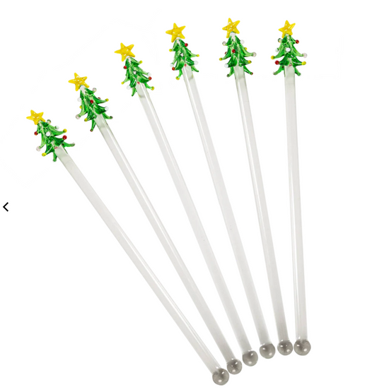 Stirrers - Christmas Tree (Set of 6)