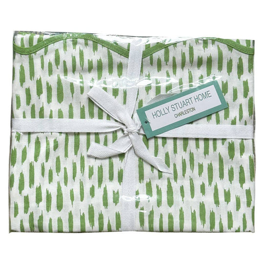 MAHJONG AND GAME TABLECLOTH ~ DASH GREEN TEA
