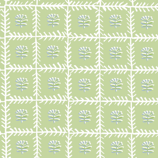 MAHJONG AND GAME TABLECLOTH ~ Trellis Mahjong and Game Tablecloth ~ Soft Green