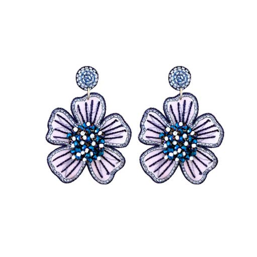 Spring Bloom Earrings in Navy (Copy)