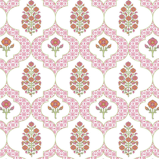 MAHJONG AND GAME TABLECLOTH ~ Indiennes Mahjong and Game Tablecloth ~ PINK