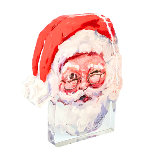 Naughty or Nice Santa Acrylic Block